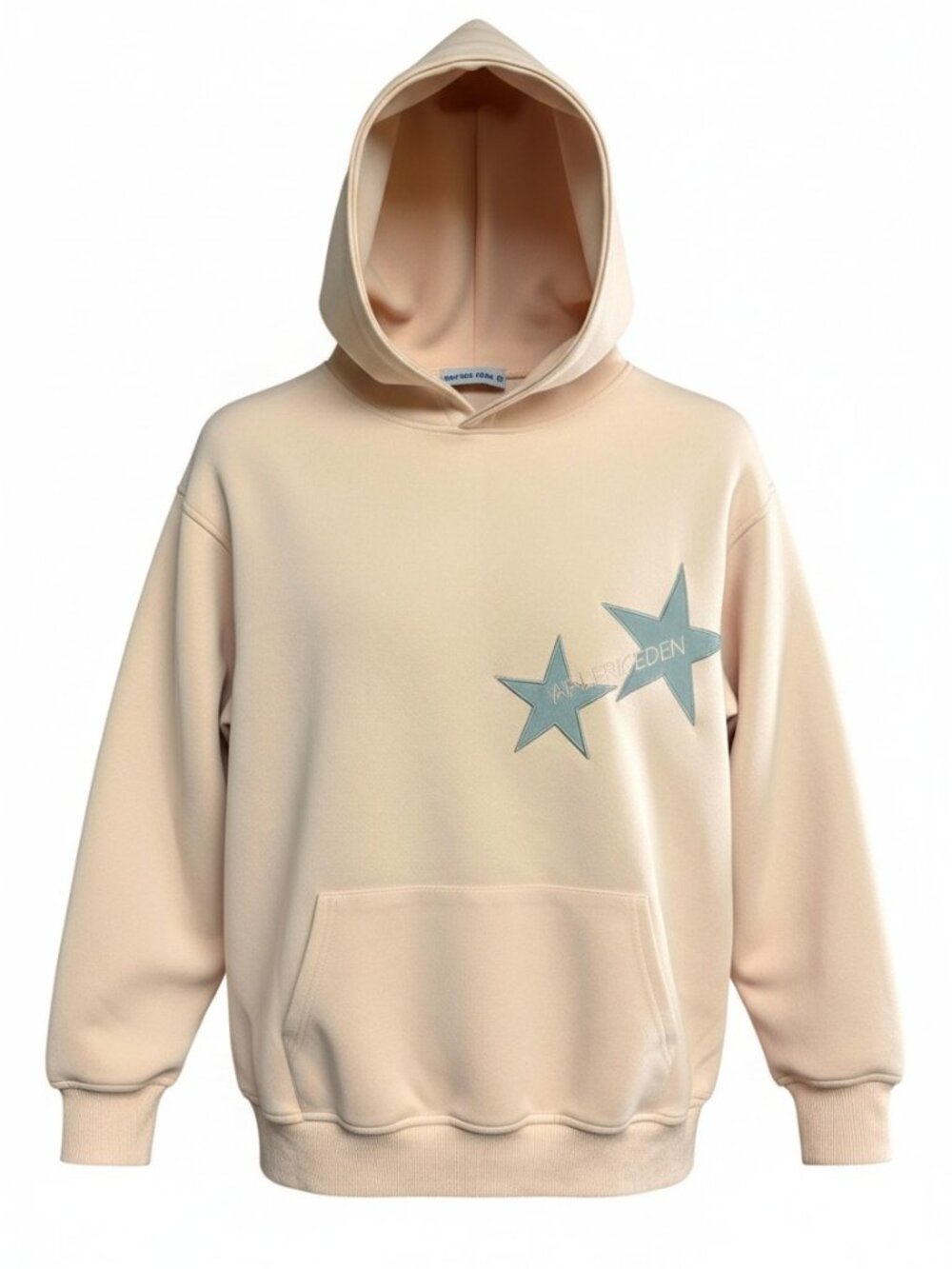 Aelfric Eden Peach Contrast Star Oversized Hoodie